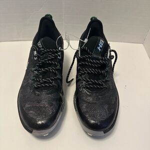 NEW Under Armour Men's UA Harper 8 Low ST Cleats Black-Metallic Silver Size 7.5